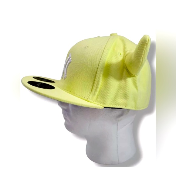 Ryder Studios horn fitted hat cap LA Dodgers 7 14 yellow MLB  🔥 Ryder Studios LA Horned Fitted Hat In Yellow Size 7🔥